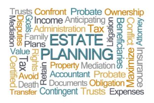 Estate Planning Word Cloud On White Background